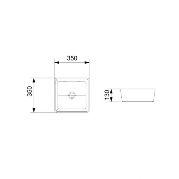 Cuba de Apoio 350x350 Optica Cq35 Branco - Image 3